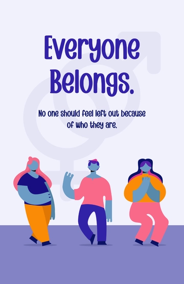 Free Unique Gender Equality Poster Template to Edit Online