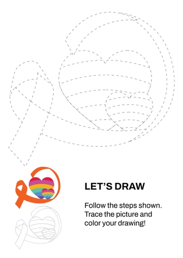 Free Orange Pride Month Drawing Activities Template to Edit Online