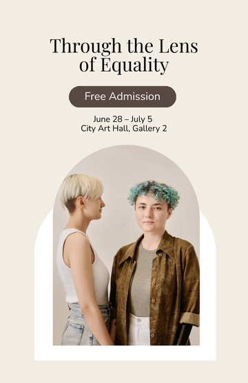 Free Gender Equality Photography Poster Template to Edit Online