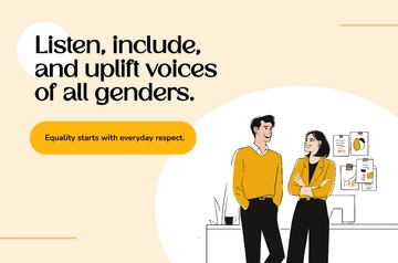 Free Landscape Design Gender Equality Poster Template to Edit Online