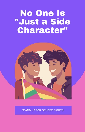 Free Gender Equality Anime  Poster Template to Edit Online