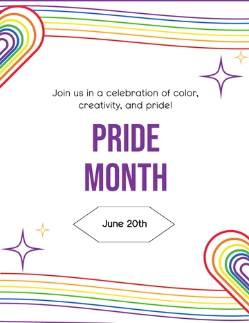 Free Colorful Pride Month Drawing Flyer Template to Edit Online