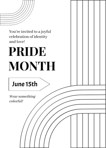 Free Pride Month Drawing Invitation Template to Edit Online
