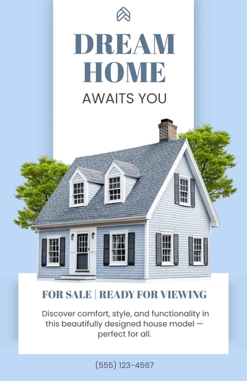 Free Real Estate House Model Poster to Edit Online