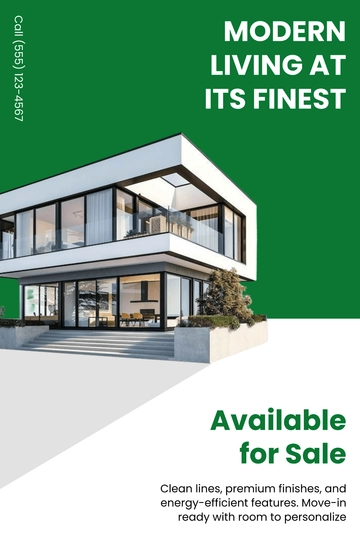 Free Modern Home Real Estate Poster to Edit Online