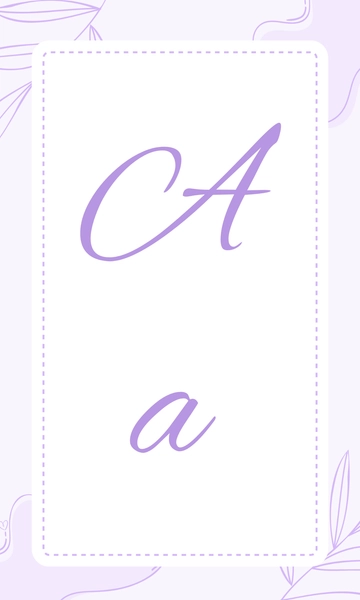 Free Aesthetic Alphabet Flashcards in Cursive Template to Edit Online