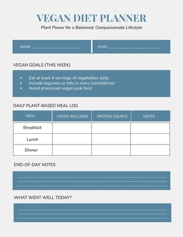 Free Green Vegan Diet Planner Template to Edit Online Free Green Vegan Diet Planner Template to Edit Online