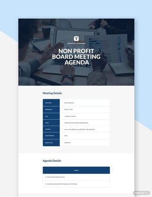 Non Profit Board Meeting Agenda Template