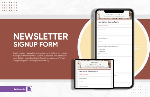 Newsletter Signup Form Template