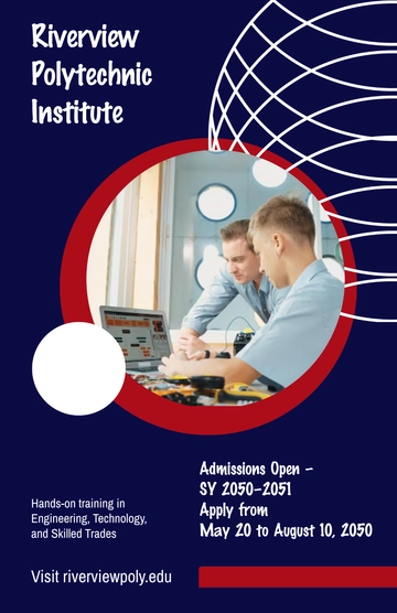 Free Polytechnic Admission Poster Template to Edit Online