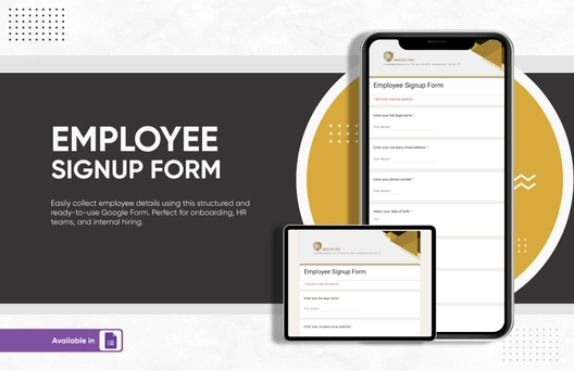 Employee Signup Form Template