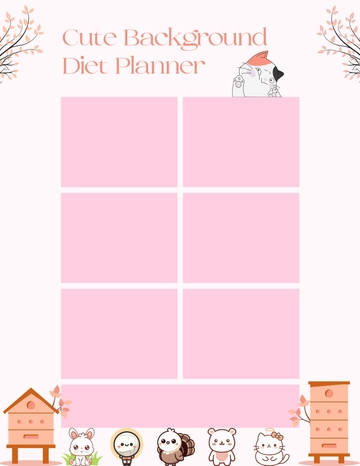 Free Cute Background Diet Planner Template to Edit Online Free Cute Background Diet Planner Template to Edit Online