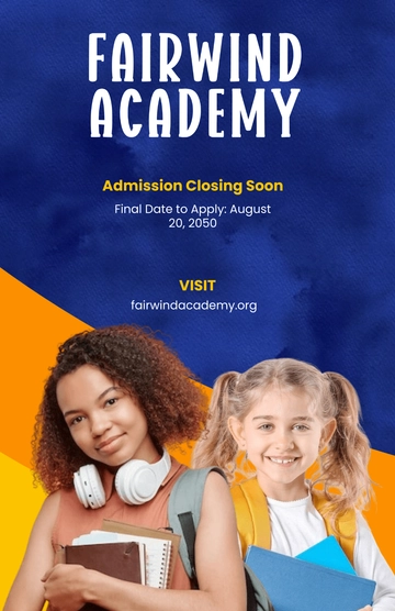 Free Admission Closing Poster Template to Edit Online