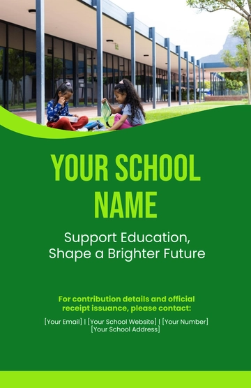 Free Blank Admission Donation Poster Template to Edit Online