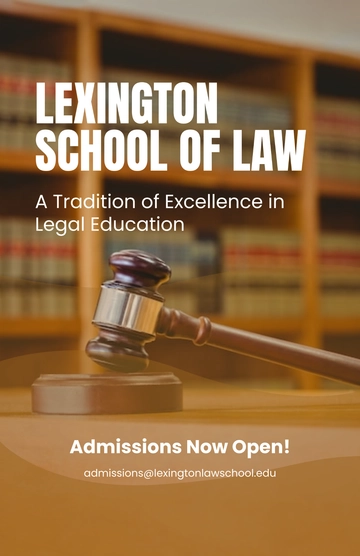 Free Law School Admission Poster Template to Edit Online