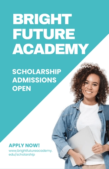 Free Scholarship Admission Poster Template to Edit Online