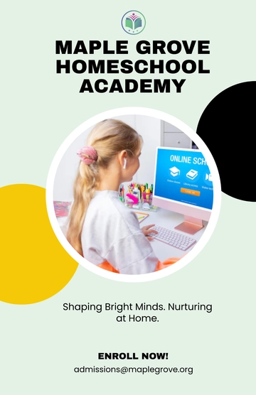 Free Homeschool Admission Background Poster Template to Edit Online