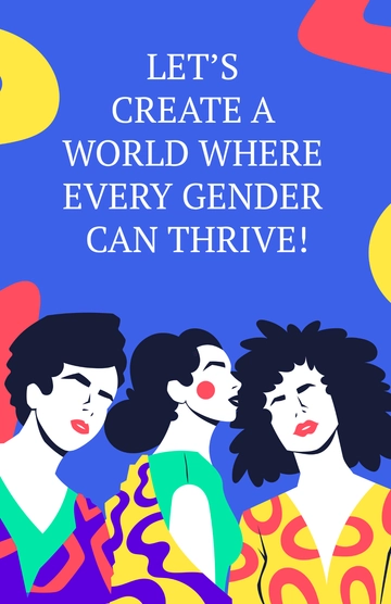 Abstract Gender Equality Poster Template to Download