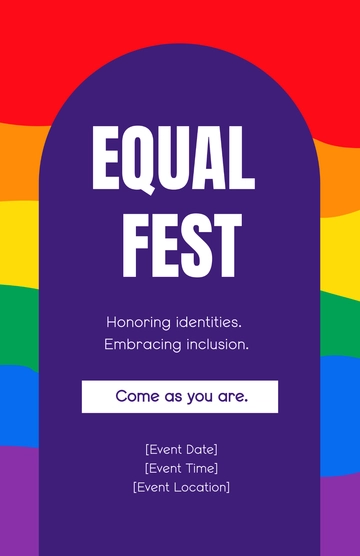 Free Blank Rainbow Gender Equality Poster Template to Edit Online Free Blank Rainbow Gender Equality Poster Template to Edit Online