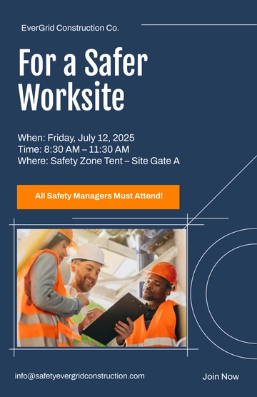 Free Construction Safety Poster Template to Edit Online