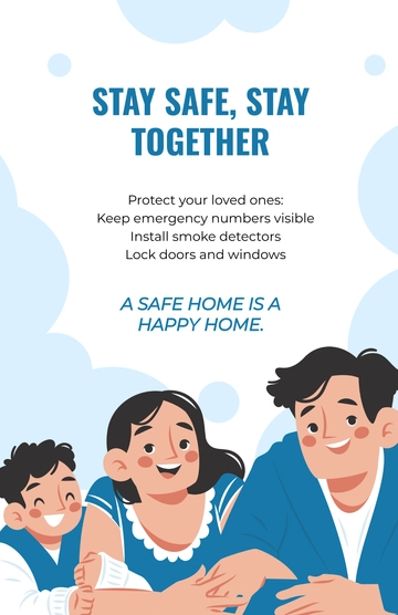 Free Family Safety Poster Template to Edit Online