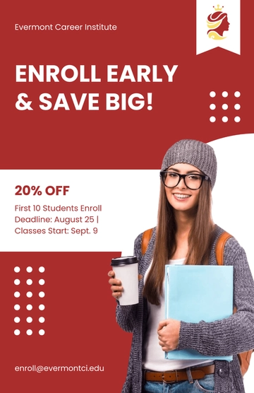 Free Editable Admission Promo Poster to Edit Online