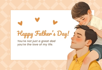 Free Romantic Father's Day Card Template to Edit Online