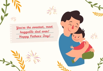 Free Cute Father's Day Card Design Template to Edit Online
