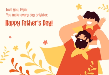 Free Father's Day Card for Papa Template to Edit Online