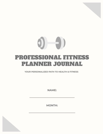 Free Professional Fitness Planner Journal Template to Edit Online