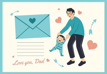Free Blank Father's Day Craft Card Template to Edit Online