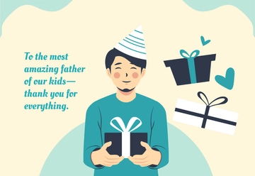 Free Aesthetic Father's Day Card from Wife Template to Edit Online