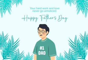 Free Professional Father's Day Appreciation Card Template to Edit Online