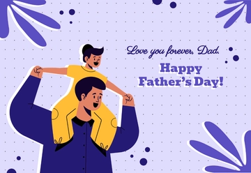 Free Father's Day Wallpaper Card Template to Edit Online