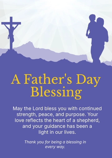 Free Father's Day Blessing Wishes Template to Edit Online