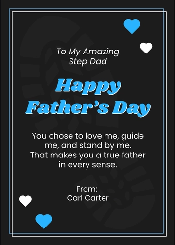 Free Father's Day Wishes for Step Dad Template to Edit Online