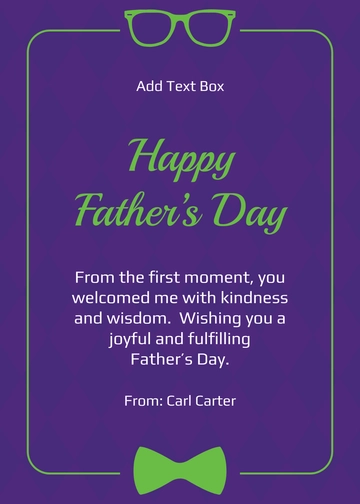 Free Father's Day Wishes for In-Law Template to Edit Online