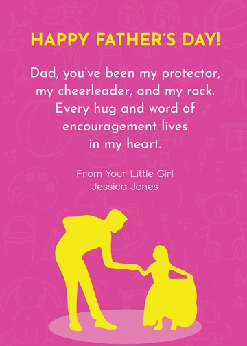 Free Father's Day Wishes from Daughter Template to Edit Online