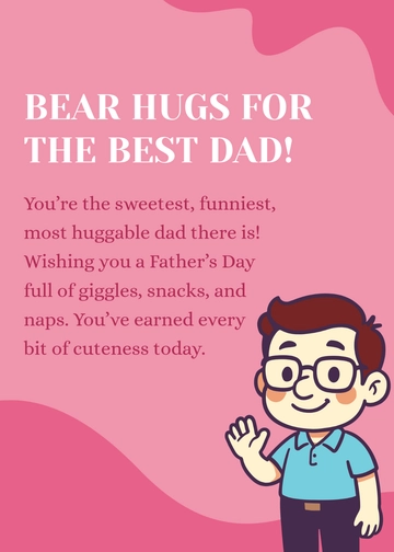 Free Cute Father's Day Wishes Design Template to Edit Online