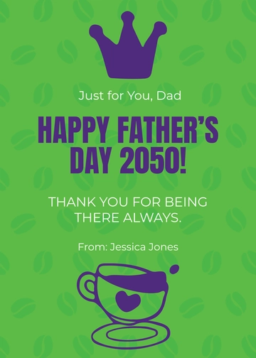 Free Short Father's Day Wishes Template to Edit Online