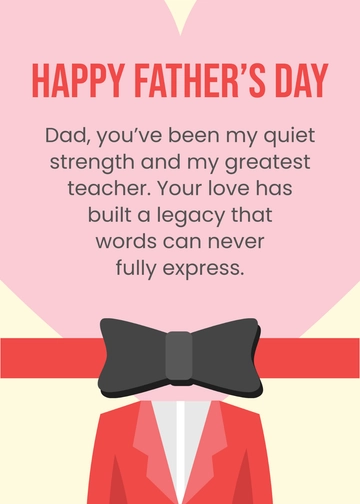 Free Heartfelt Father's Day Wishes Template to Edit Online