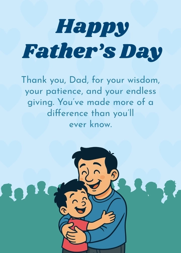 Free Father's Day Appreciation Wishes Template to Edit Online