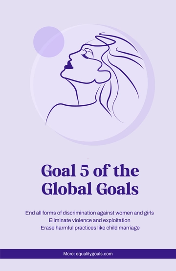 Free Gender Equality Global Goals Poster Template to Edit Online