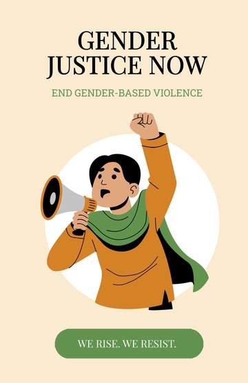 Free Gender Justice Movement Poster Printable Template to Edit Online