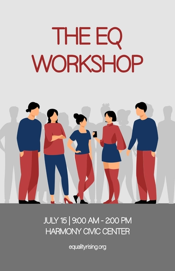 Free Gender Equality Professional Workshop Poster Template to Edit Online