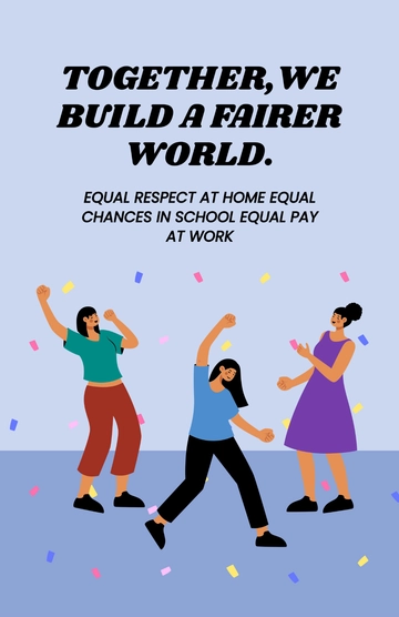 Free Gender Equality Community Poster Template to Edit Online