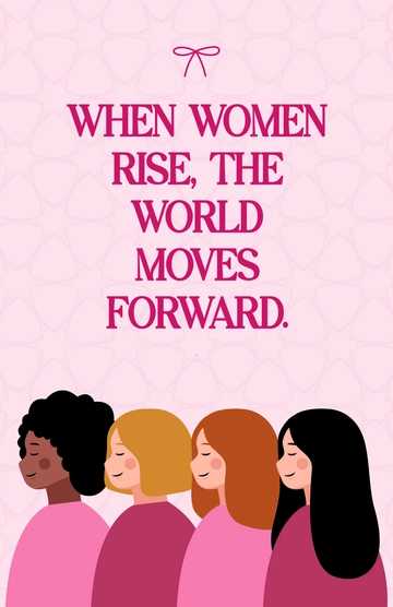 Free Pink Gender Equality Icon Poster Template to Edit Online