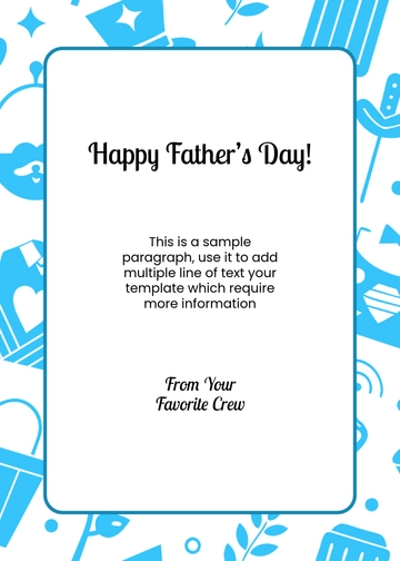 Free Father's Day Wishes from Kids Template to Edit Online