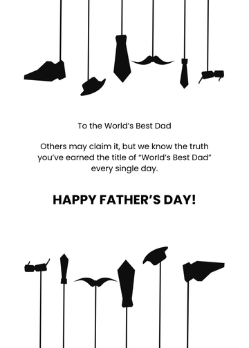 Free World’s Best Dad Father's Day Wishes Template to Edit Online
