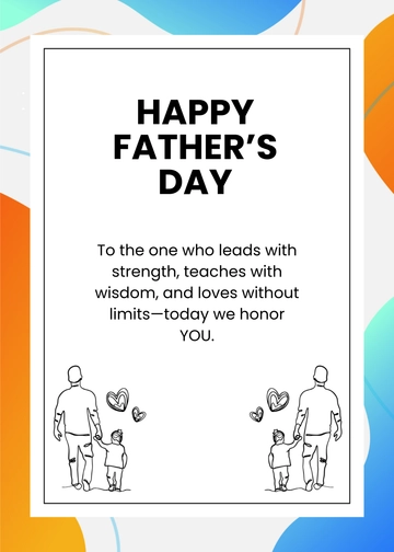 Free Colorful Father's Day Wishes Banner Template to Edit Online